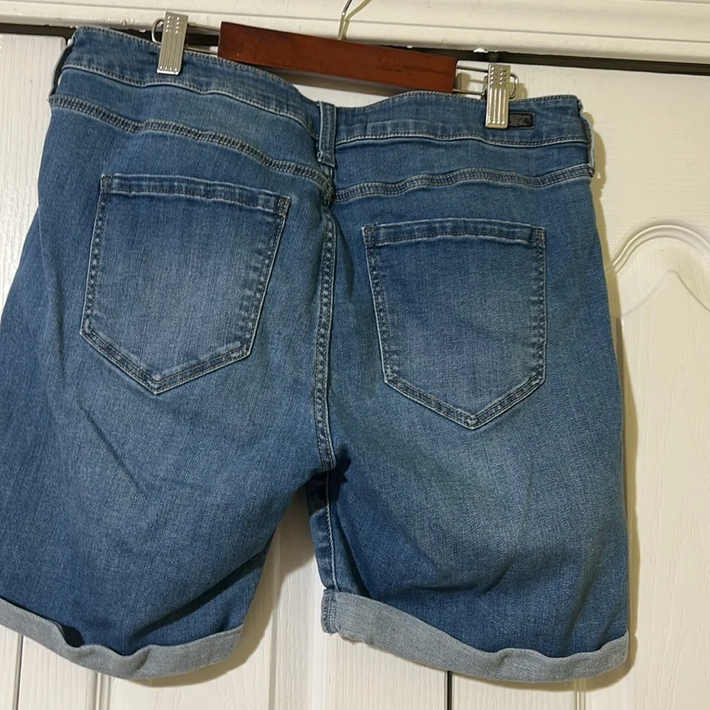 Liverpool Distressed Denim Walking Shorts